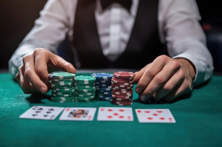 Tata letak meja American Roulette dengan area taruhan